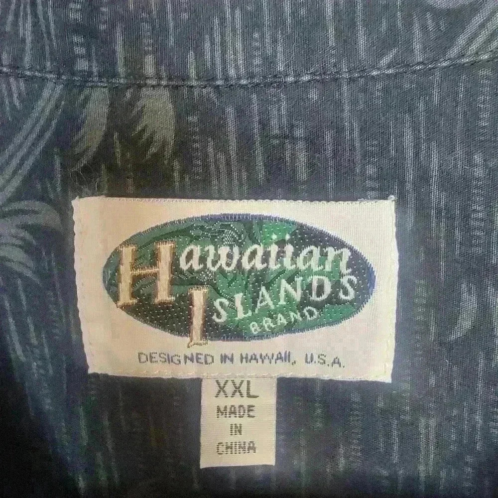 Hawaiin Islands Men's Hawaiin Shirt Size XXL Blue Aloha Cruise - Picture 2 of 9